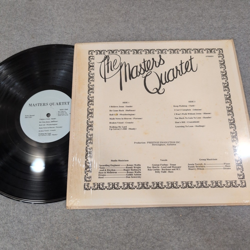 The Masters Quartet I Believe Vinyl LP Echo Sound RM 7701 Southern Gospel Record - Picture 2 of 2